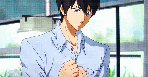 tehrisa:  In which we confirm that Haru really DOES strip for anything with water. 