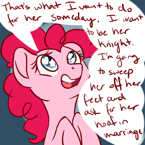 ask-rarity-and-pinkie:  I need to find the biggest most perfect gem I can find to propose to her with! Rarity deserves nothing but the best!! ~Pinkie  Aww x3 <3