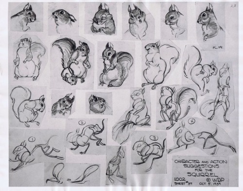 Ten model sheets of various cartoon rodents, from the stylized to the semi-realistic.