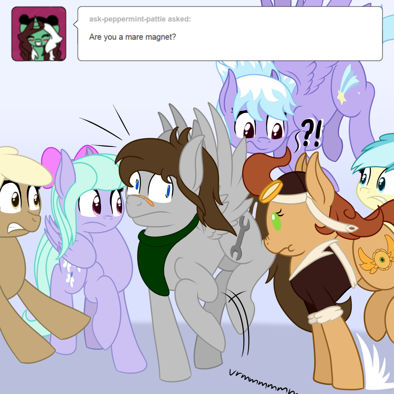 askfuselight:  ((Featuring the lovely mares Sandy, Misty, Flitter and Cloudchaser