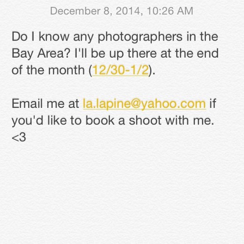 kathleentruffaut:Calling all Bay Area photographers! <3