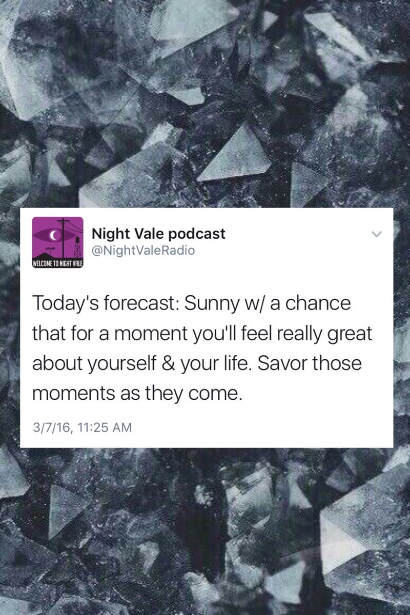 skir4y: night vale tweets + crystals