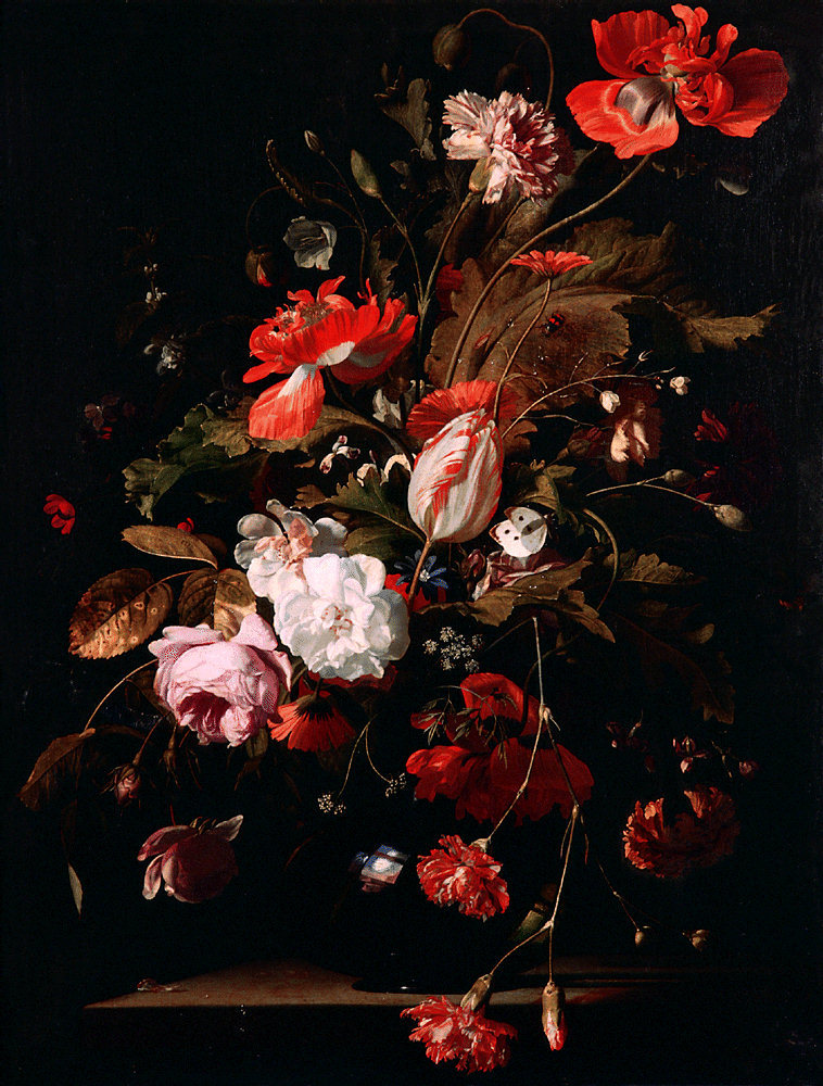 le-desir-de-lautre:  Willem van Aelst (Dutch, 1627-1683), Still Life with Flowers,