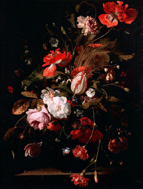 wonderwarhol:Stillleben mit Blumen (Still Life with Flowers), 1665, by Willem van Aelst (1627–c. 168