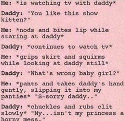 little-kitten-dri:  Sorry Daddy ;*