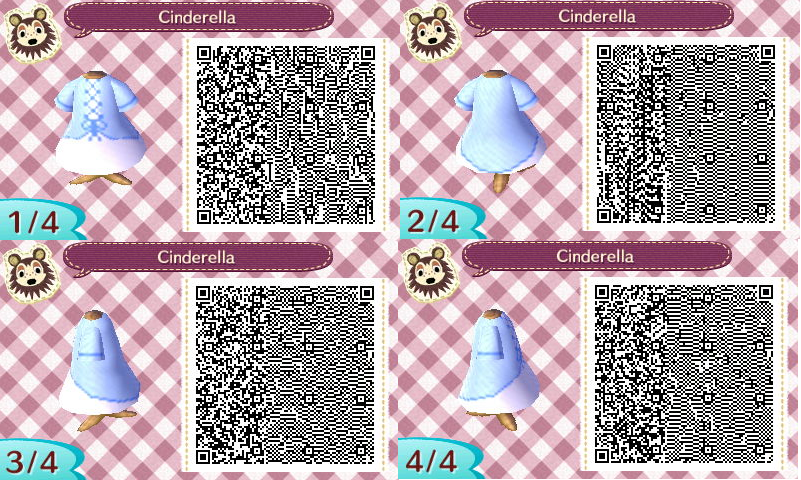 Paul's Animal Crossing: New Leaf QR Codes • craftychrissys: Cinderella :  Short Sleeve Dress...