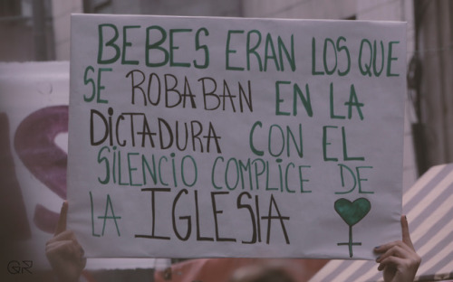 Marcha para la legalización del aborto, en Buenos Aires Argentina.