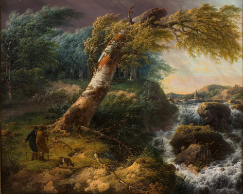 Landschap in de storm = Stormy Landscape Gerardvan Nijmegen (Dutch; 1735–1808)Oil on panel1804Rijksm
