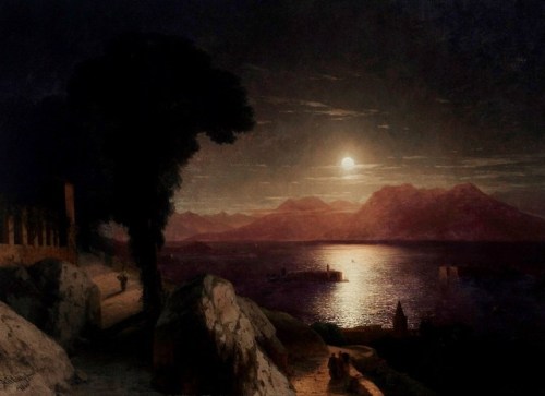 aqua-regia009 - Sunset on Maggiore Lake (1866) - Ivan...