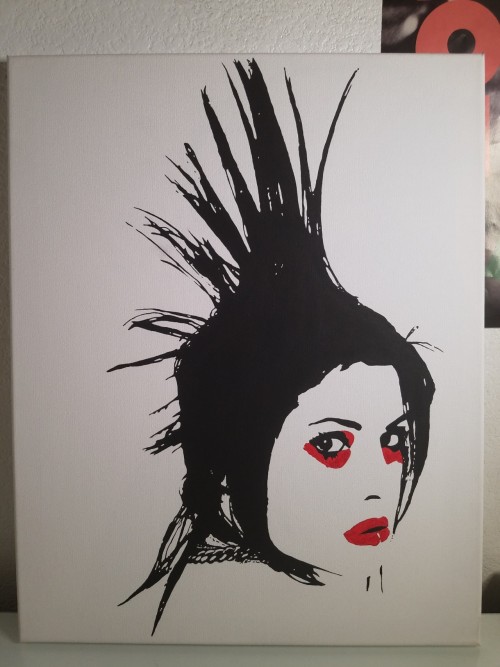 one of the first painting i’ve ever done was of Brody Dalle (bottom right) and after not paint or dr