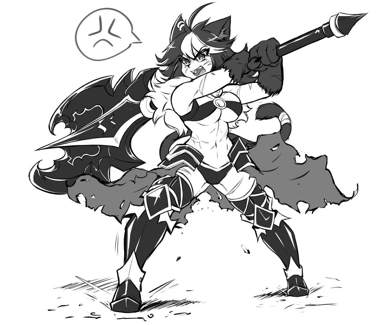 zanamaoria:  mazu-meh:  Patron reward of @zanamaoria‘s Purrserker! Patreon.com/Mazume
