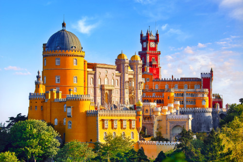 (via The Pena Palace - Sintra, Portugual - A summer residence for the Portuguese royal family built 