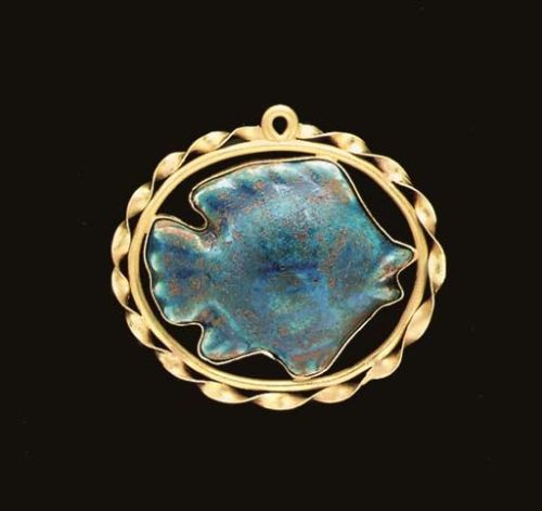 An egyptian faience fish amulet, roman period, Christie&rsquo;s