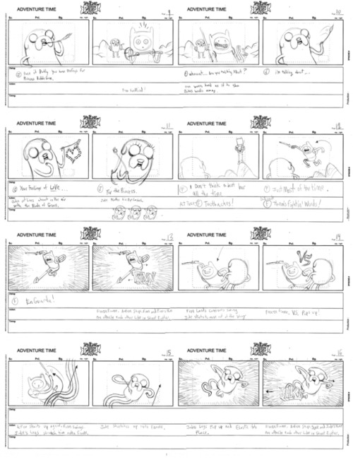 skronked: ADVENTURE TIME STORYBOARD TESTS!   (part one) now that production has officially wrapped on adventure time i figured it would be a good time to share the storyboard tests i took since they are no longer relevant! this is the storyboard test