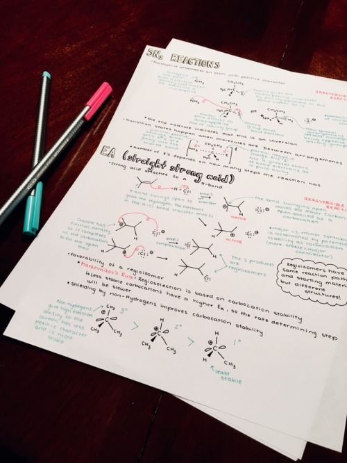 doing orgo review over spring break so i’m ready for the exam when college starts again