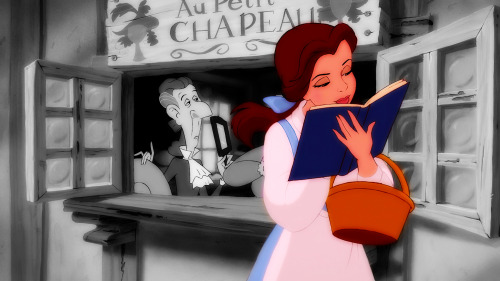 practicallydisney: With a dreamy far-off look and her nose stuck in a book…