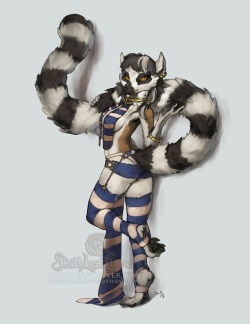 Nerva Vash - Anthro Lemur Concept by The-SixthLeafClover.Digging