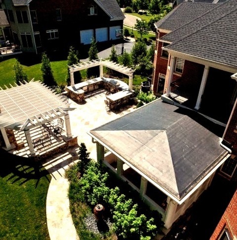 DC Metro Traditional PatioIdeas For A Mid-sized, Traditional Backyard Kitchen Renovation With A Pergola