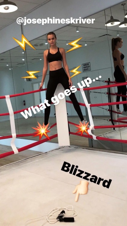 Josephine Skriver at a Boxing Club in LA - March 14th, 2018.