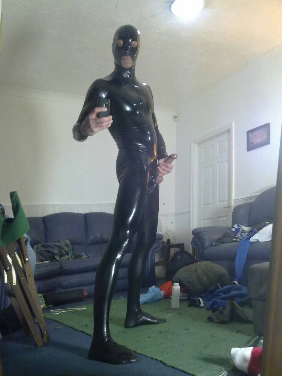 Rubber, leather and nylon.