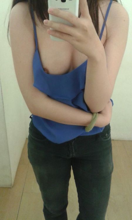 Porn photo Sexy nipslip in the changing room. Thank