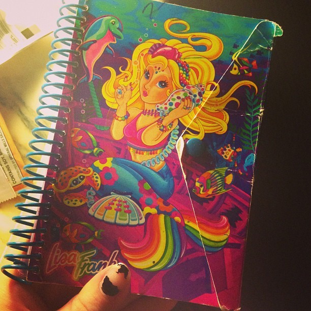 aforementioned go-go boots — Nostalgia. #Lisa Frank #notebook