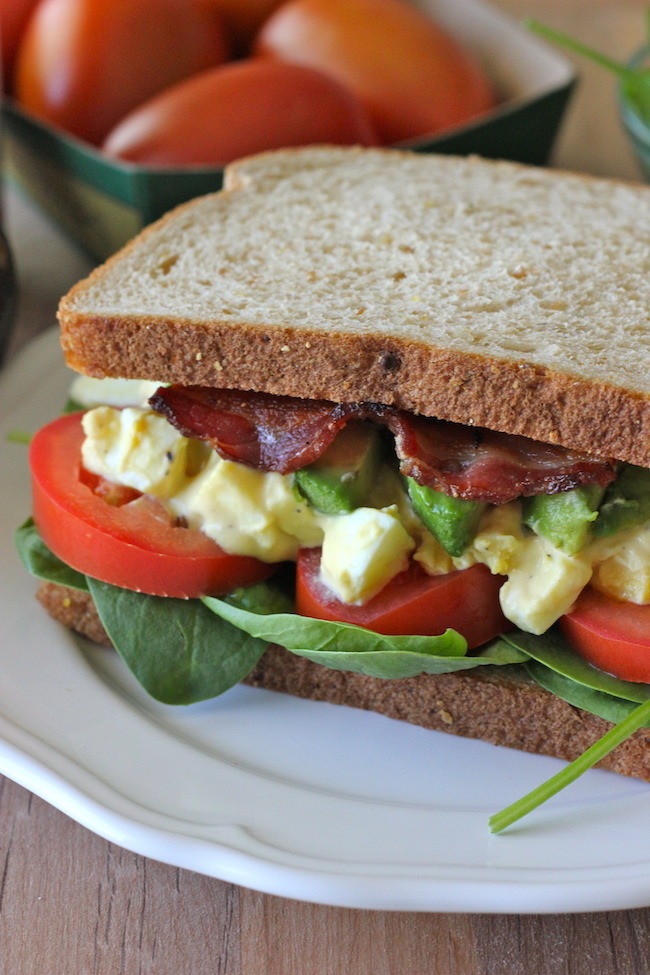 nom-food:  Egg salad BLTA sandwich