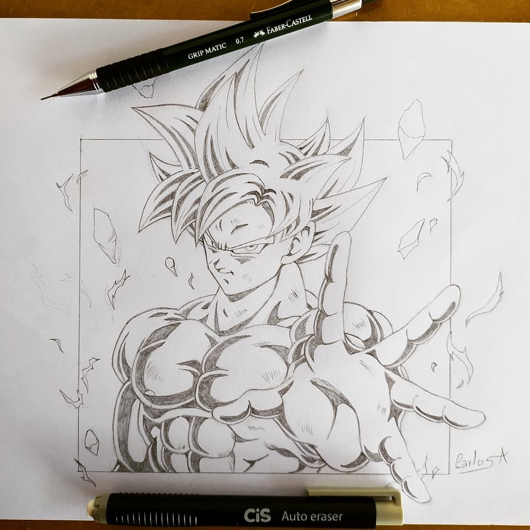 Carlos Arts — 🖋️ Desenho em Progresso do Goku Instinto Superior