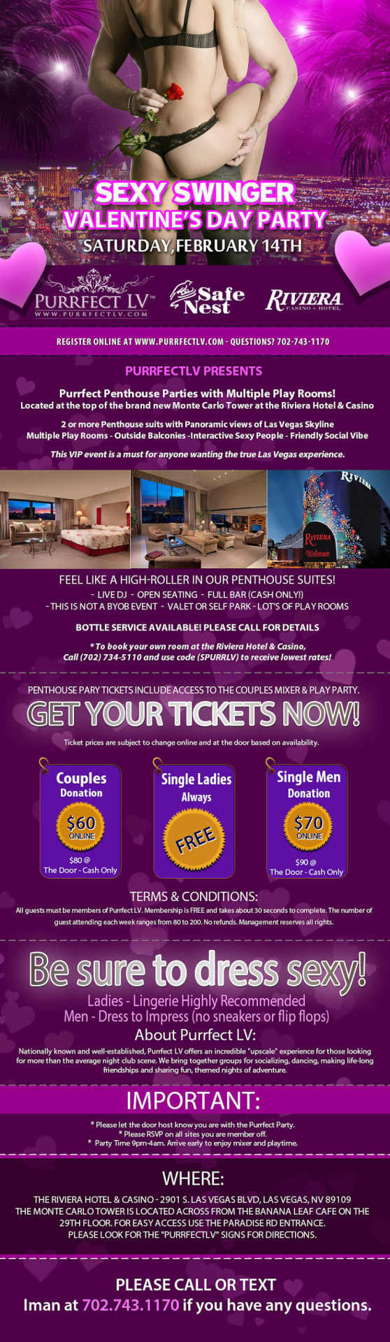 lasvegaschicas:Sexy Swinger Valentine’s Day Penthouse PartySaturday Feb 14, 9pm-4am