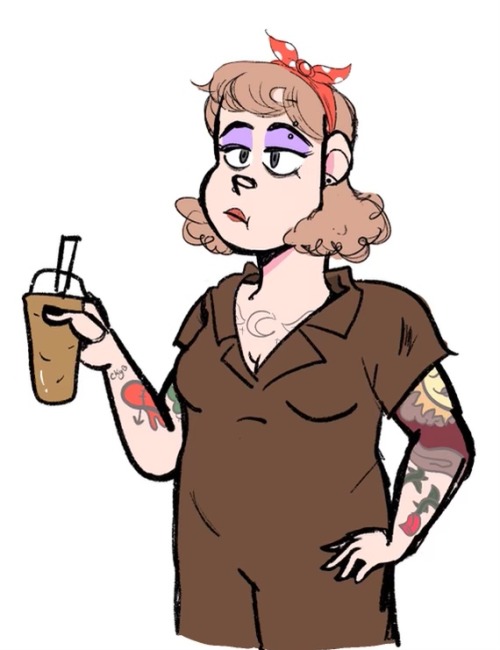 Updated Kristas Design! Mostly Just Changed Her Tattoos A Bit, And Made Her More Tired Looking And Disheveled