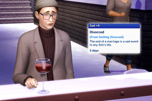 Poor Raymond ordered a large glass of wine to cry in alone for the rest of the party :(