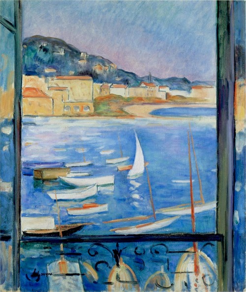 Ville Franche Sur Mer, Window Overlooking the Port - Henri Lebasque 1926