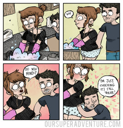 oursuperadventure:  doing washing up in my pantsWE’VE ALL DONE IT DON’T LIEmore comics || commission info!! || instagram || Patreon || twitter || facebook || shop