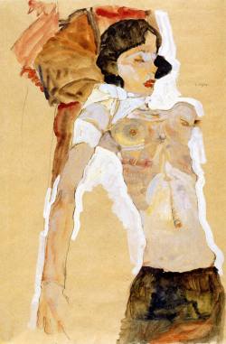 nataliakoptseva:  1911 Schiele Egon - Demi-nu - Albertina - Vienne 