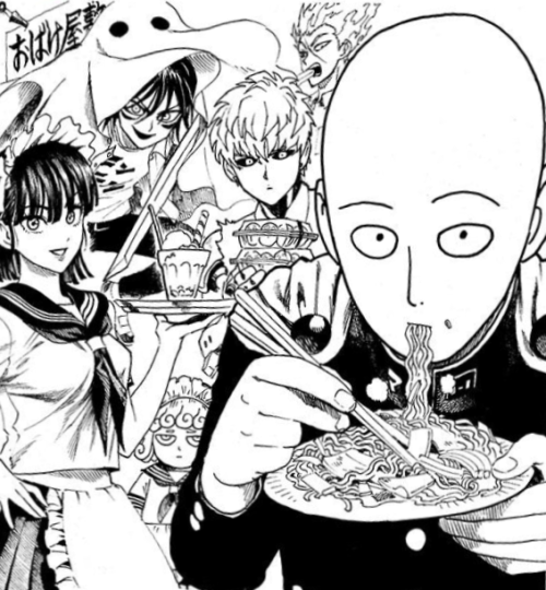 One Piece Of Titan Cake One Punch Man Cover Of Chapter 114