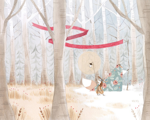 “Winter Approaches,” the fifth piece from my duo show with Annette Marnat, Fox Tails and Fairy Tales