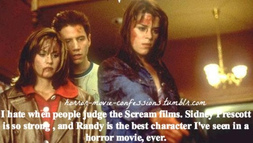 horror-movie-confessions:“I hate when people judge the scream films. Sidney Prescott is so strong , 