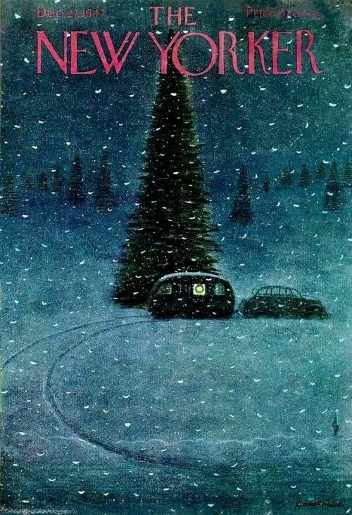 enchantedbook:The New Yorker 27th December 1947 illustration by Garrett Price