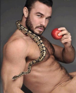 bearforce2:  Who doesn’t luv a hairy guy with a big snake and a snack.