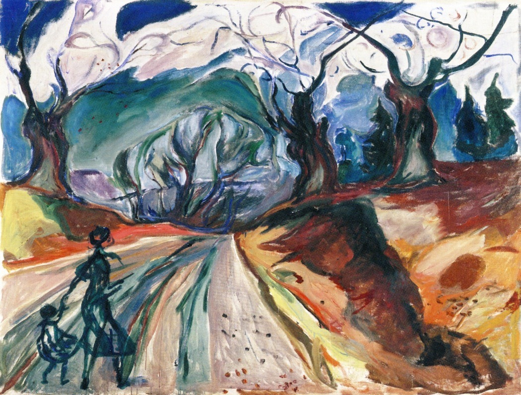 dappledwithshadow:  The Magic Forest Edvard Munch - 1919
