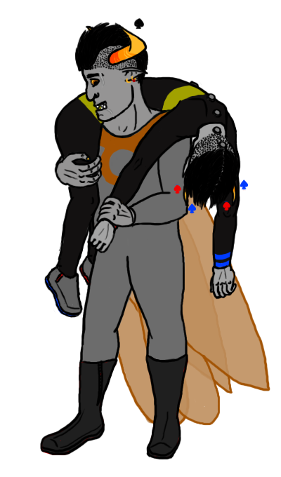 Finally finished colouring the pictures I drew on Tavros ships day }:D