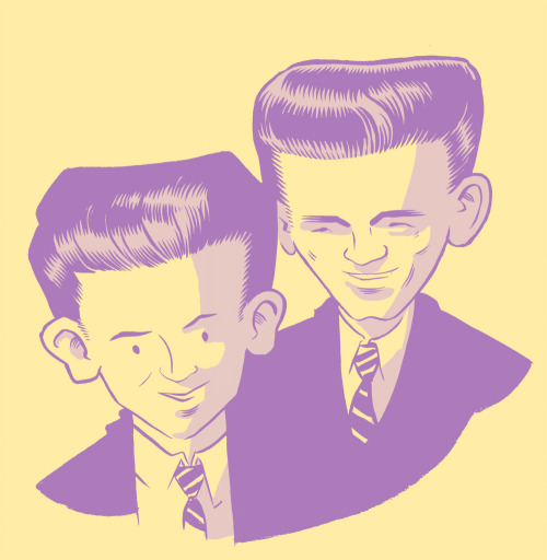 drawblr: More musicians from my sketchbook: I drew The Everly Brothers last week and just had a few 