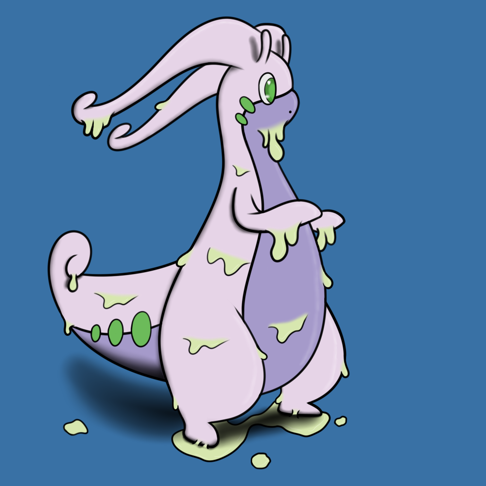 ITS A GOODRA I got pokemon x about a week ago, and its my first pokemon game ever,