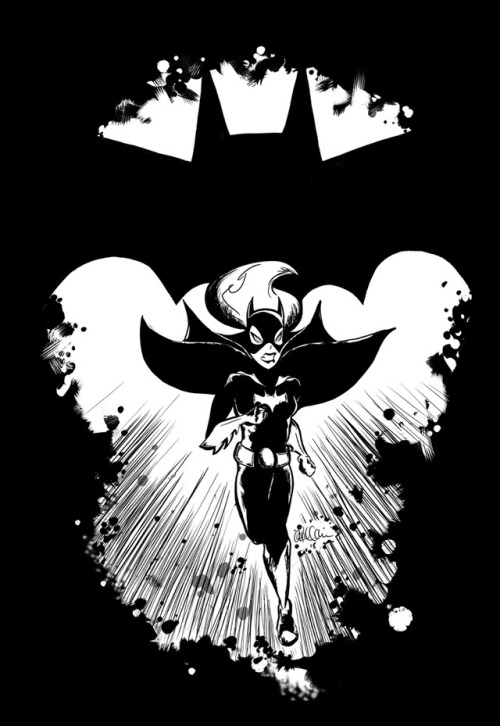 dark-delphine:Batgirl - digital sketch