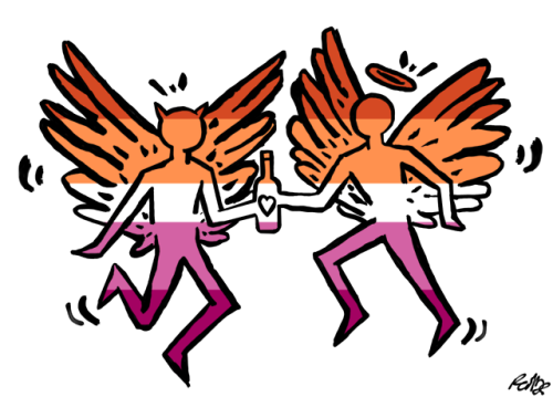 fan-art-ic: pride angel demon love baby!!!!!!!!if you wanna support your local trans/gay artist and 