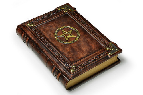 10" x 14" large leather journal with the pentagram…