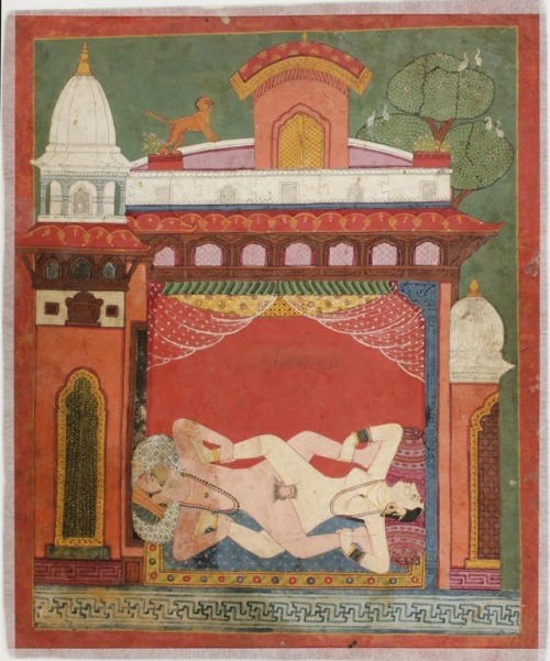 Lovers Engaged in Lovemaking - Nepal (Probably Bhaktapur), Late 18th Century 