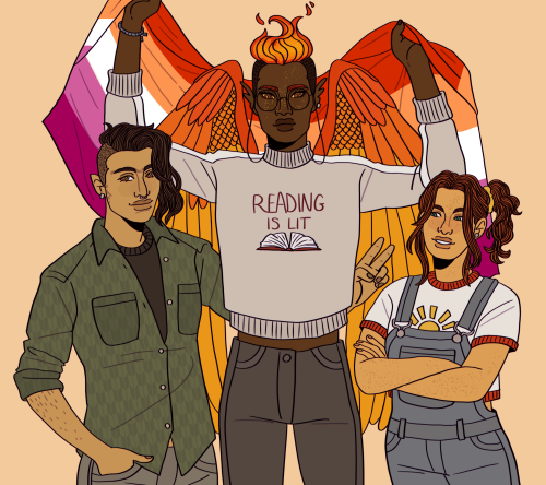accessible-d20: rabdoidal: happy lesbian day of visibility with the three confirmed lesbian gals fro