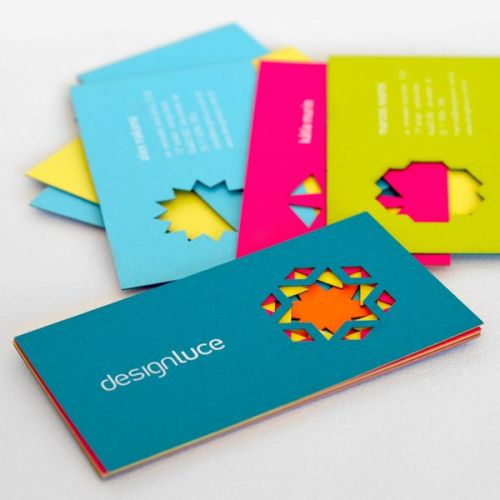 Sheila Araujo’s colourful self-promoting business card, designer from Brazil.