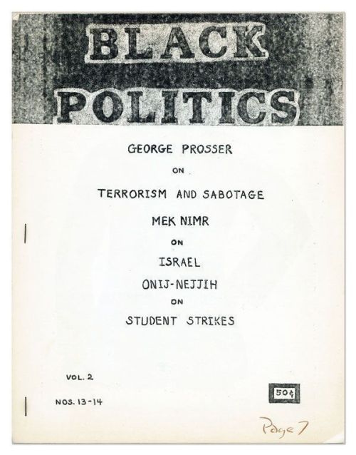 New Arrivals: BLACK POLITICS - VOL.2, NOS.13-14 (Berkeley, 1969). Final issue of this short-lived, m